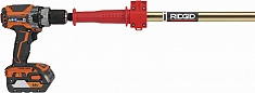 Крепление дрелей к туалетной спирали Ridgid K-6P