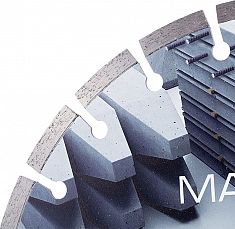 Сегменты сегментного алмазного круга Diam Master Line 1A1RSS Железобетон 400 мм